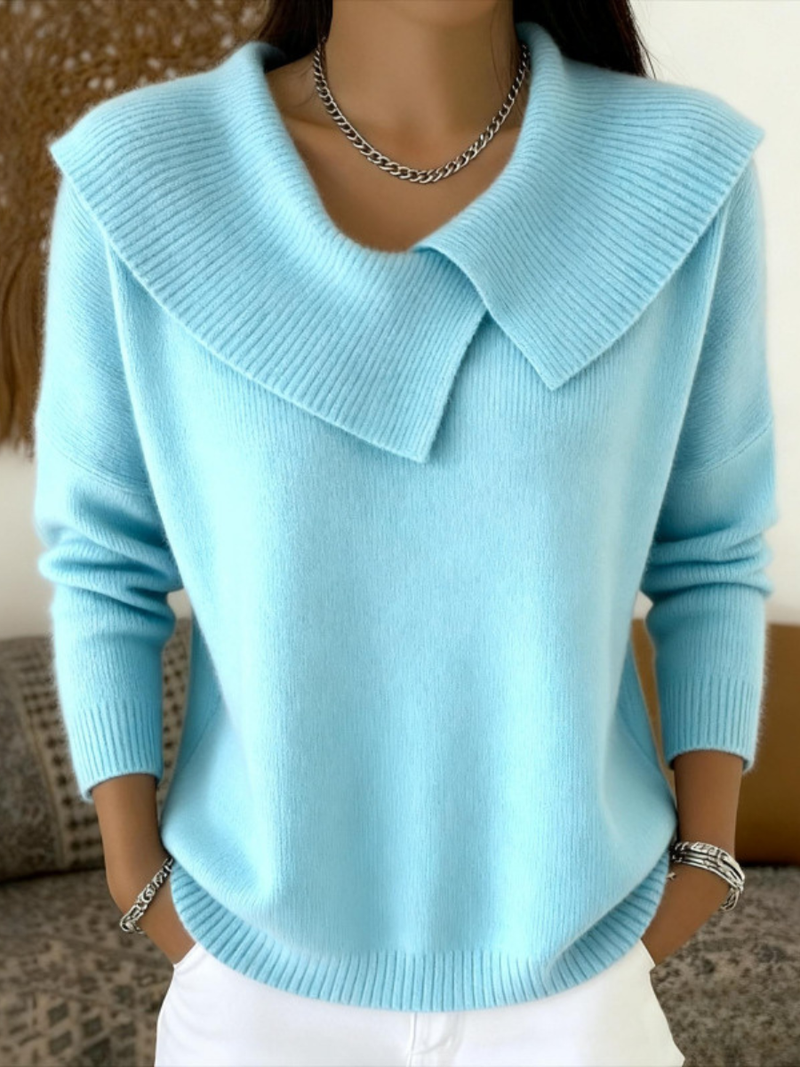 Maglione Caldo con Colletto Morbido Donna