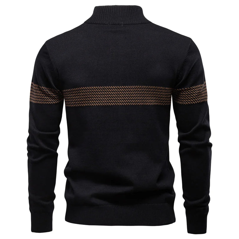 Maglione Uomo in Maglia Spessa con Mezza Zip