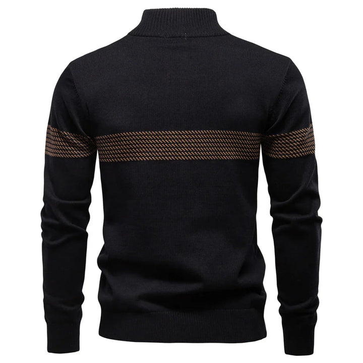 Maglione Uomo in Maglia Spessa con Mezza Zip