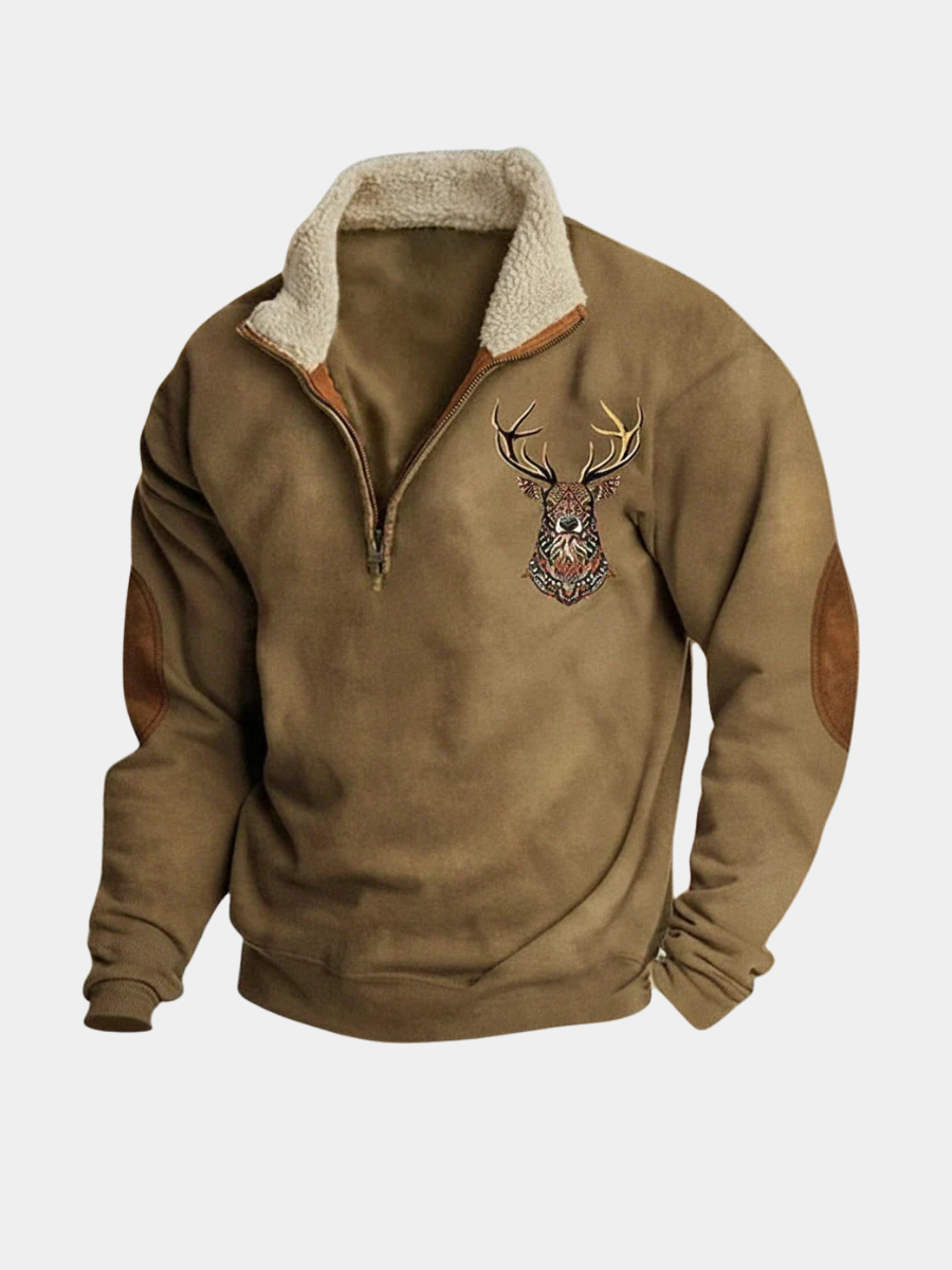 Maglione Uomo Motivo Cervo