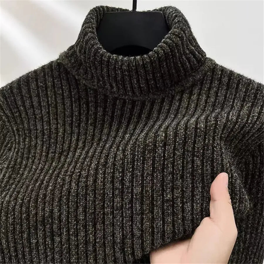 Maglione Dolcevita Uomo in Maglia Calda