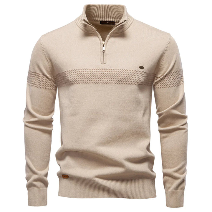 Maglione Uomo in Maglia Spessa con Mezza Zip