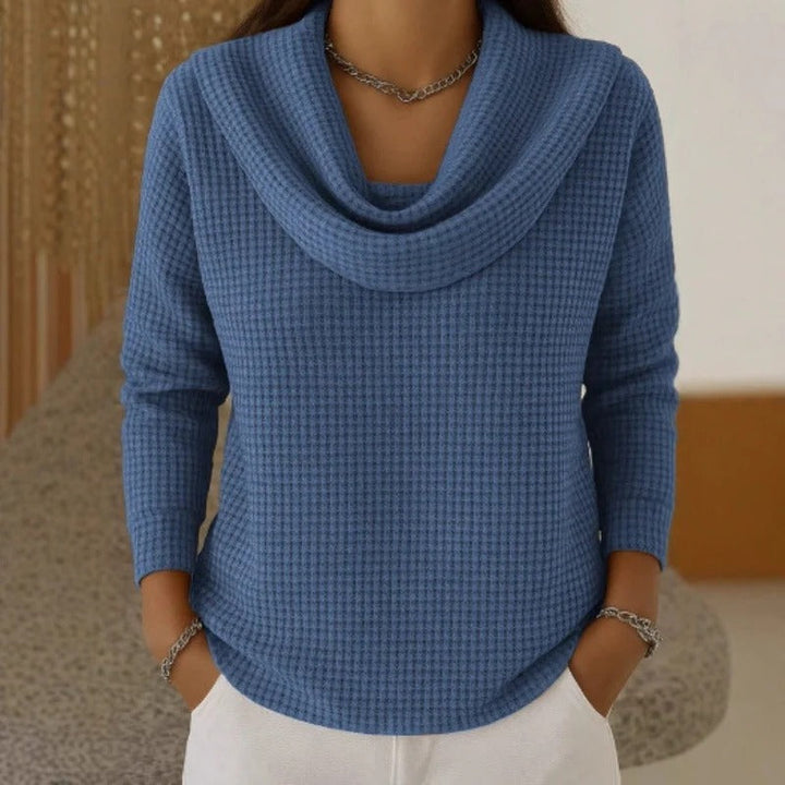 Maglione Caldo Collo Cascata Donna